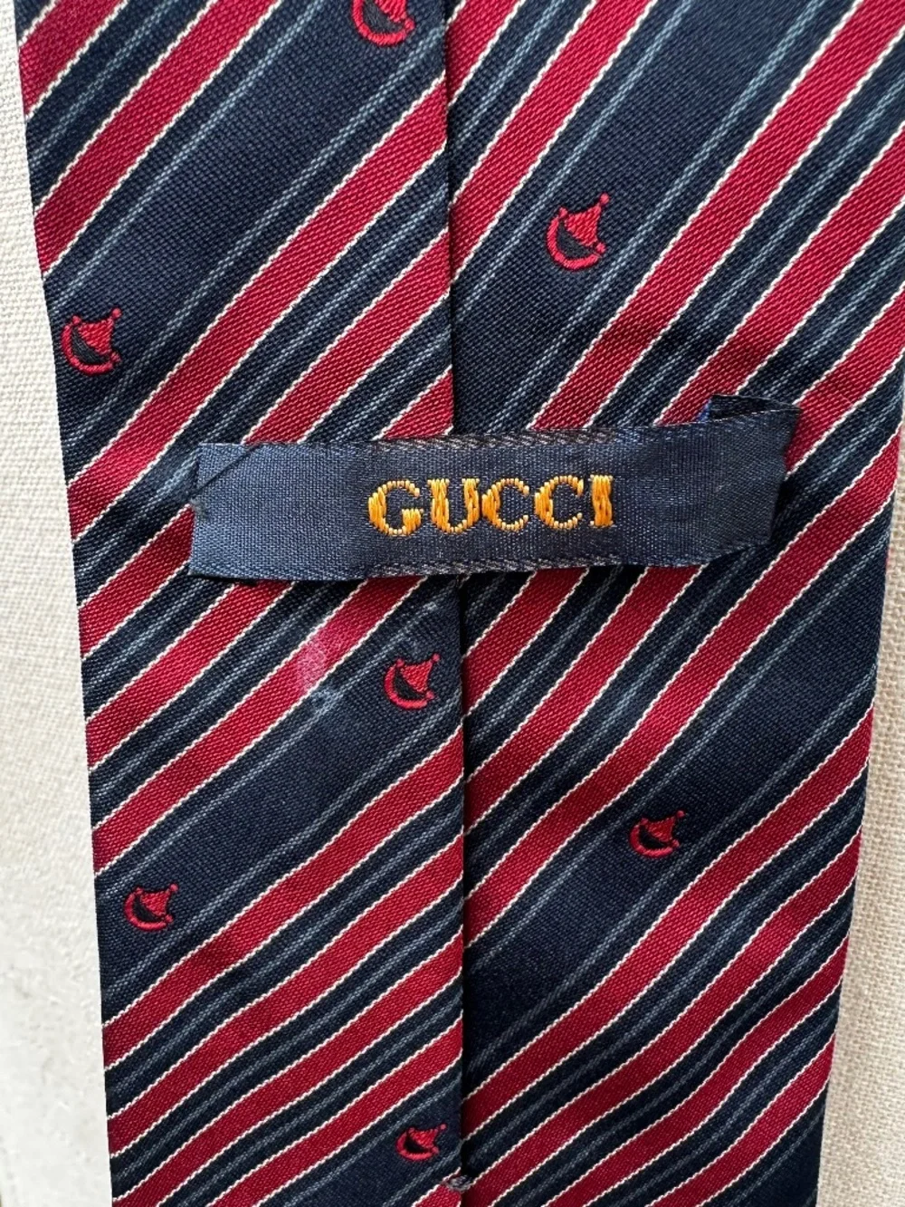 Gucci Vintage 1990s silk necktie with stripes